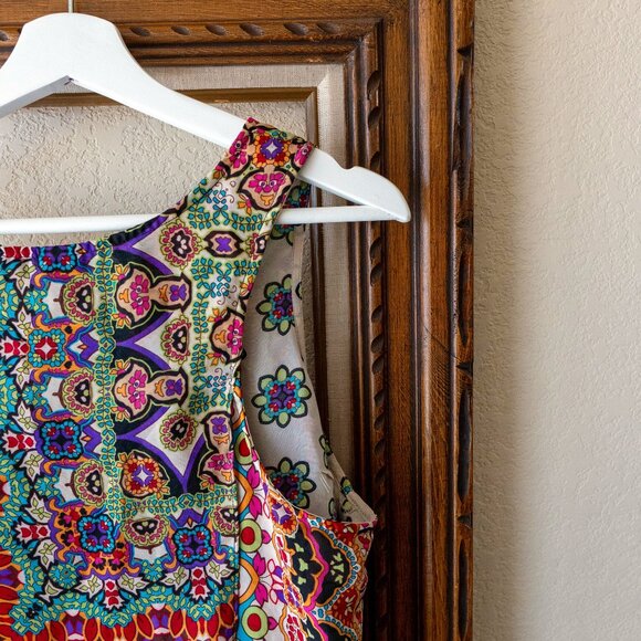 Bila Boho Sleeveless Blouse Size Large Colorful Boho Layered Tank Top - Picture 7 of 8